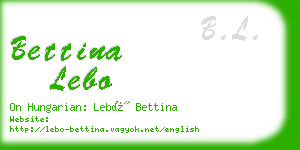 bettina lebo business card